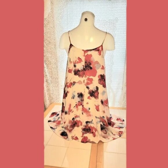 🍑 Peach Love California  short floral sun dress size med - Picture 4 of 5